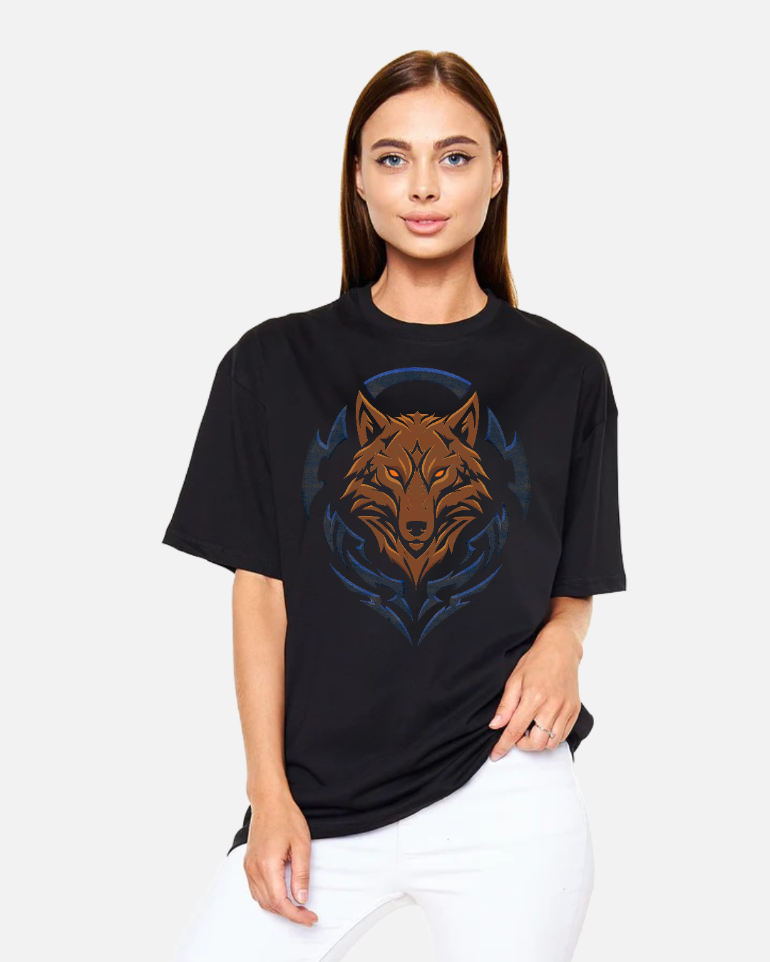 Ember Spirit | Kızıl Ruhlu Kurt Oversize Tişört
