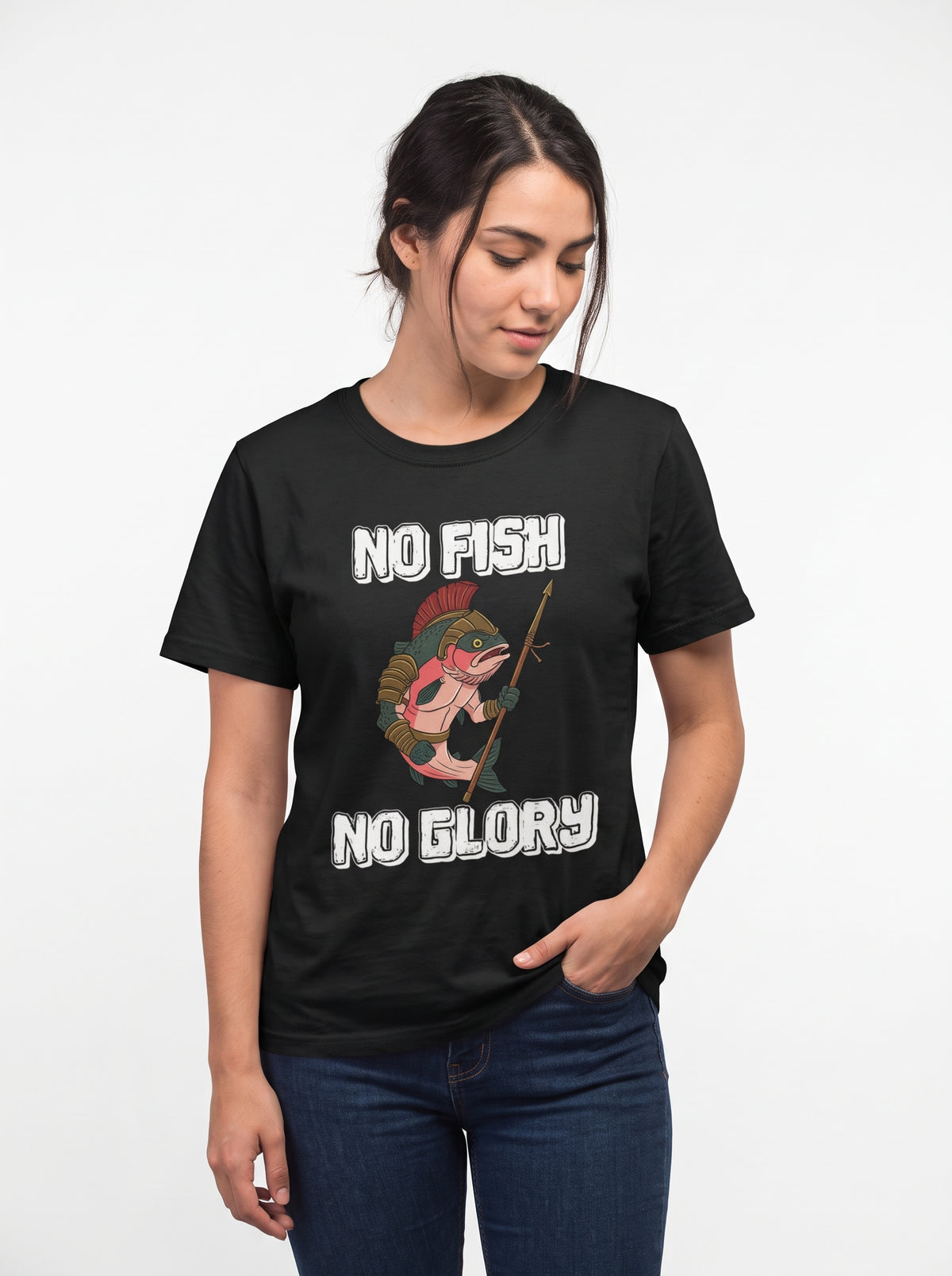 Gladiator Fish Balıkçı %100 Pamuklu Tasarım T-Shirt