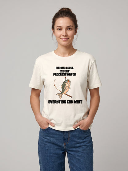 Expert Procrastinator Balıkçı %100 Pamuklu Tasarım T-Shirt