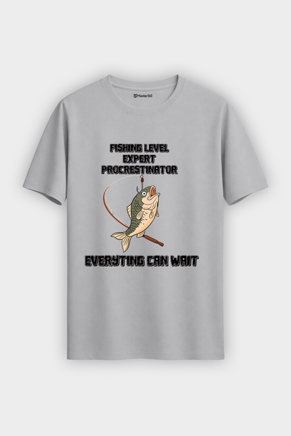 Expert Procrastinator Balıkçı %100 Pamuklu Tasarım T-Shirt