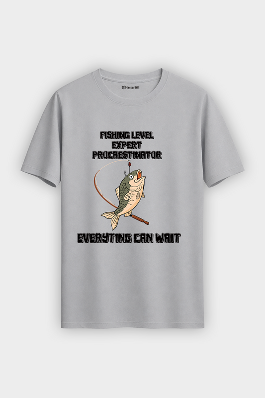Expert Procrastinator Balıkçı %100 Pamuklu Tasarım T-Shirt