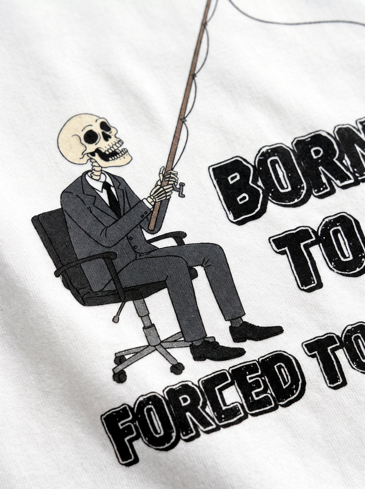 Born To Fish Balıkçı %100 Pamuklu Tasarım T-Shirt