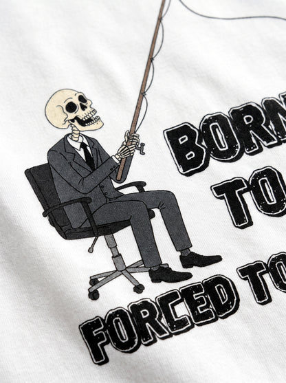 Born To Fish Balıkçı %100 Pamuklu Tasarım T-Shirt