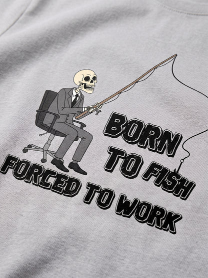 Born To Fish Balıkçı %100 Pamuklu Tasarım T-Shirt