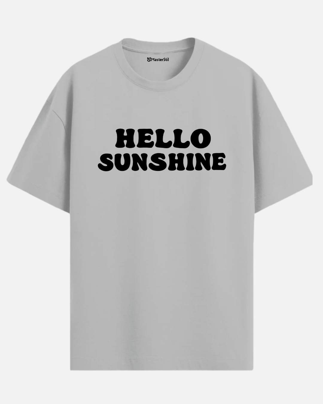 Hello Sunshine – Retro Renkli Güneş Enerjili PopArt Tişört Oversize | Pozitif Unisex Tasarım