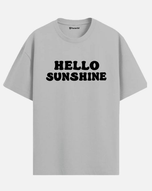 Hello Sunshine – Retro Renkli Güneş Enerjili PopArt Tişört Oversize | Pozitif Unisex Tasarım