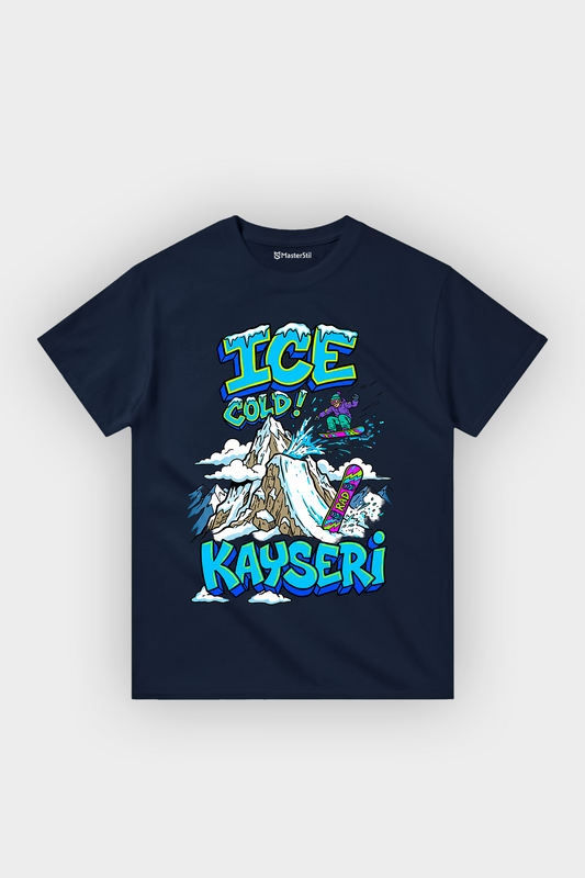 Ice Cold Kayseri Esprili %100 Pamuklu Tasarım T-Shirt