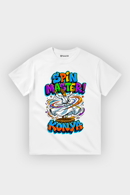 Spin Master Konya Esprili %100 Pamuklu Tasarım T-Shirt