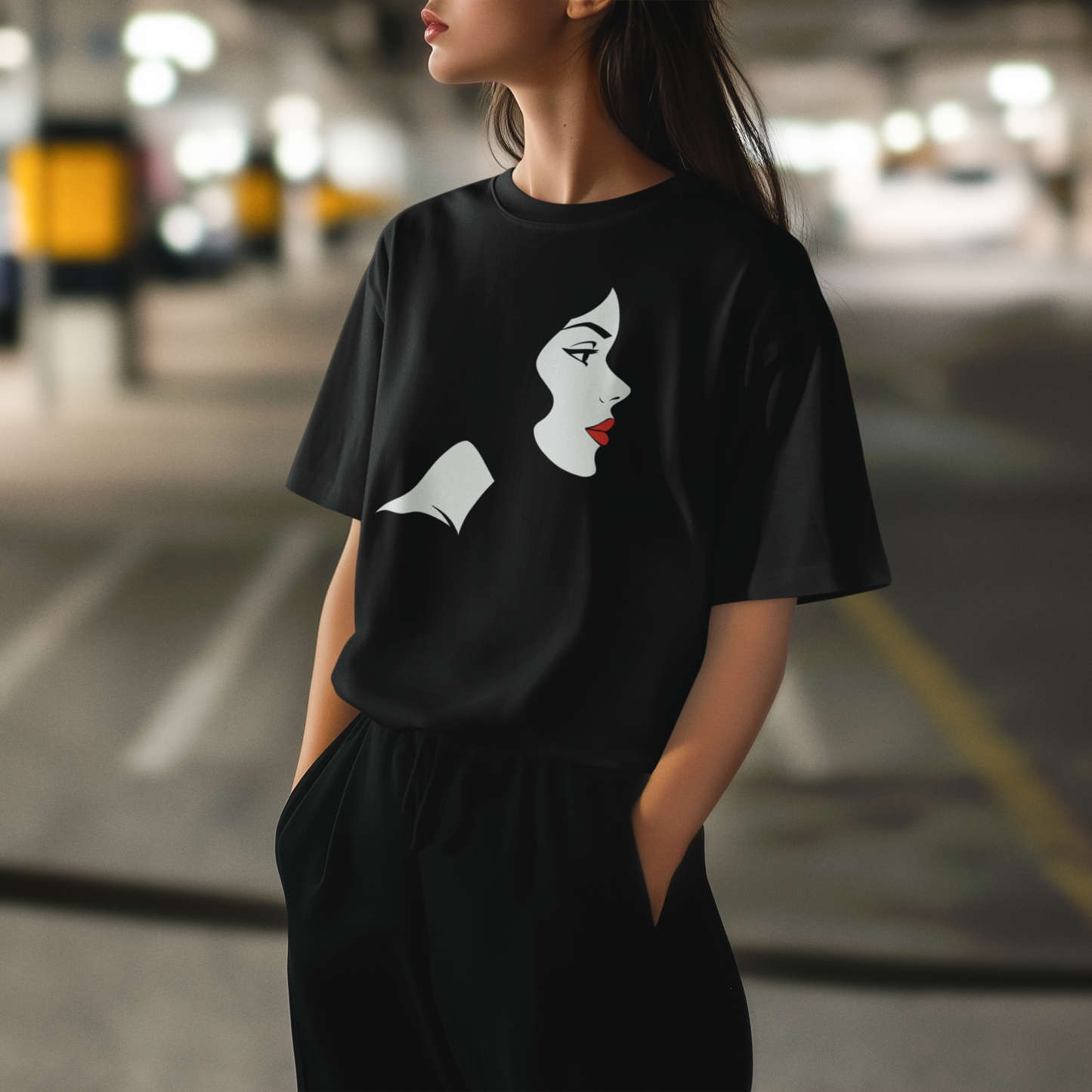 Lady Flash – 90’lar PopArt Oversize Unisex Tişört | Retro Sanat Stili
