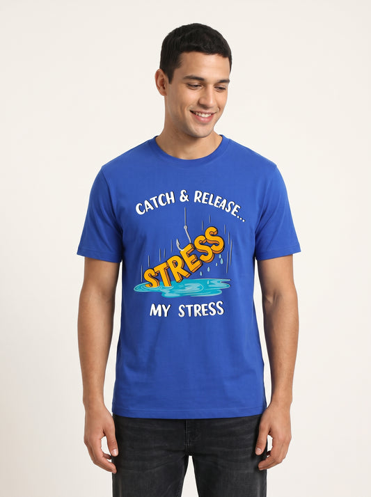 Catch Release Stres Atan Balıkçı %100 Pamuklu Tasarım T-Shirt