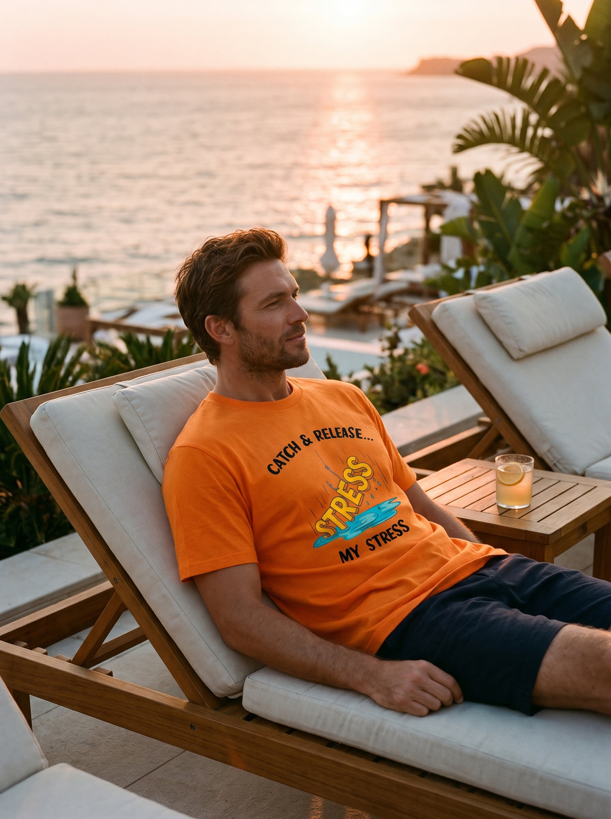 Catch Release Stres Atan Balıkçı %100 Pamuklu Tasarım T-Shirt