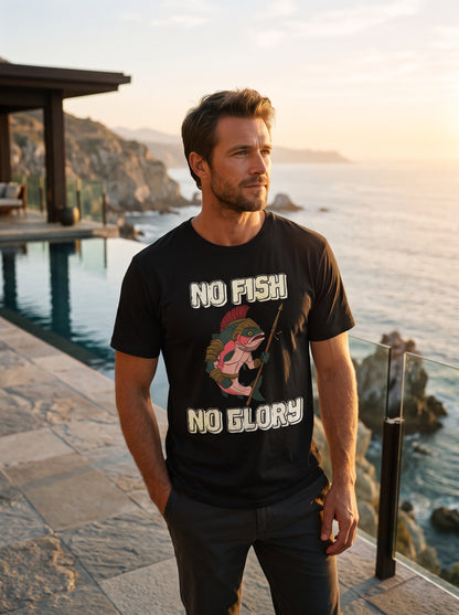 Gladiator Fish Balıkçı %100 Pamuklu Tasarım T-Shirt