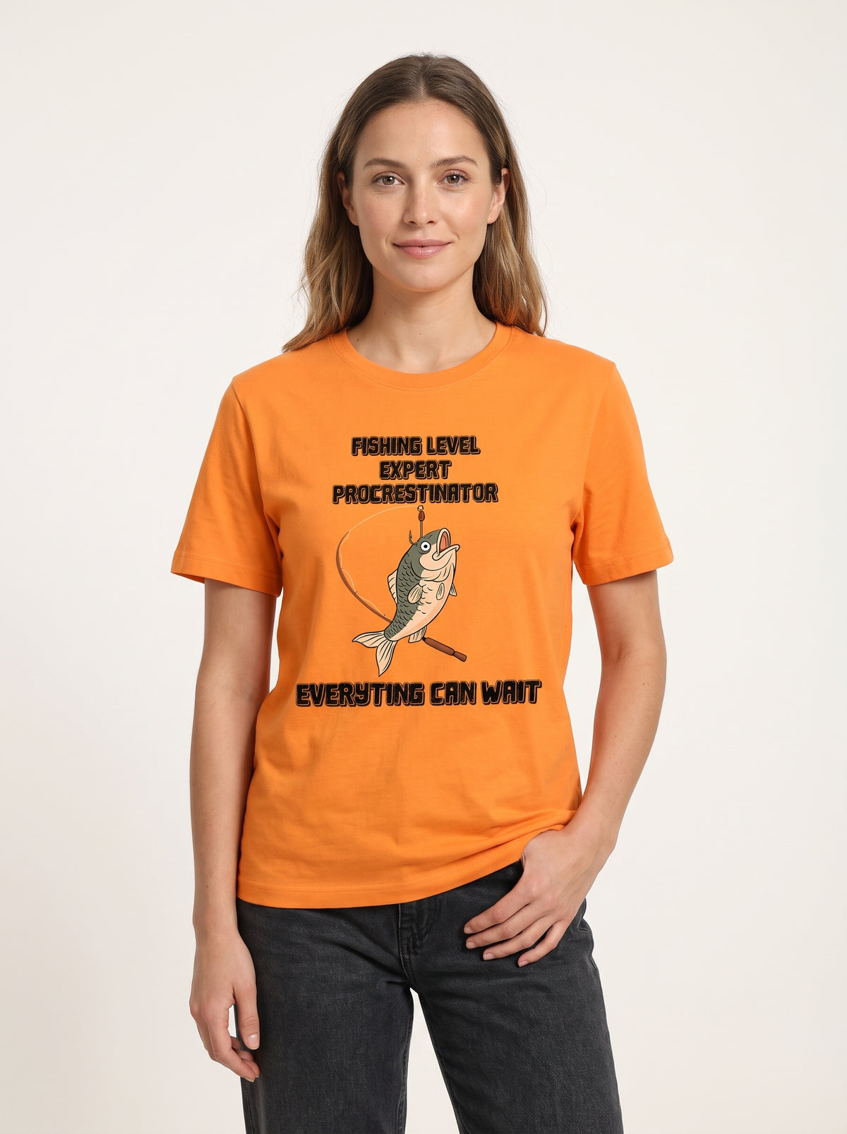 Expert Procrastinator Balıkçı %100 Pamuklu Tasarım T-Shirt