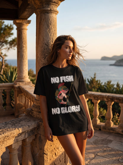 Gladiator Fish Balıkçı %100 Pamuklu Tasarım T-Shirt