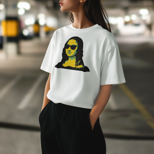 Mona Coolsa | Popart Mona Lisa Oversize Tişört