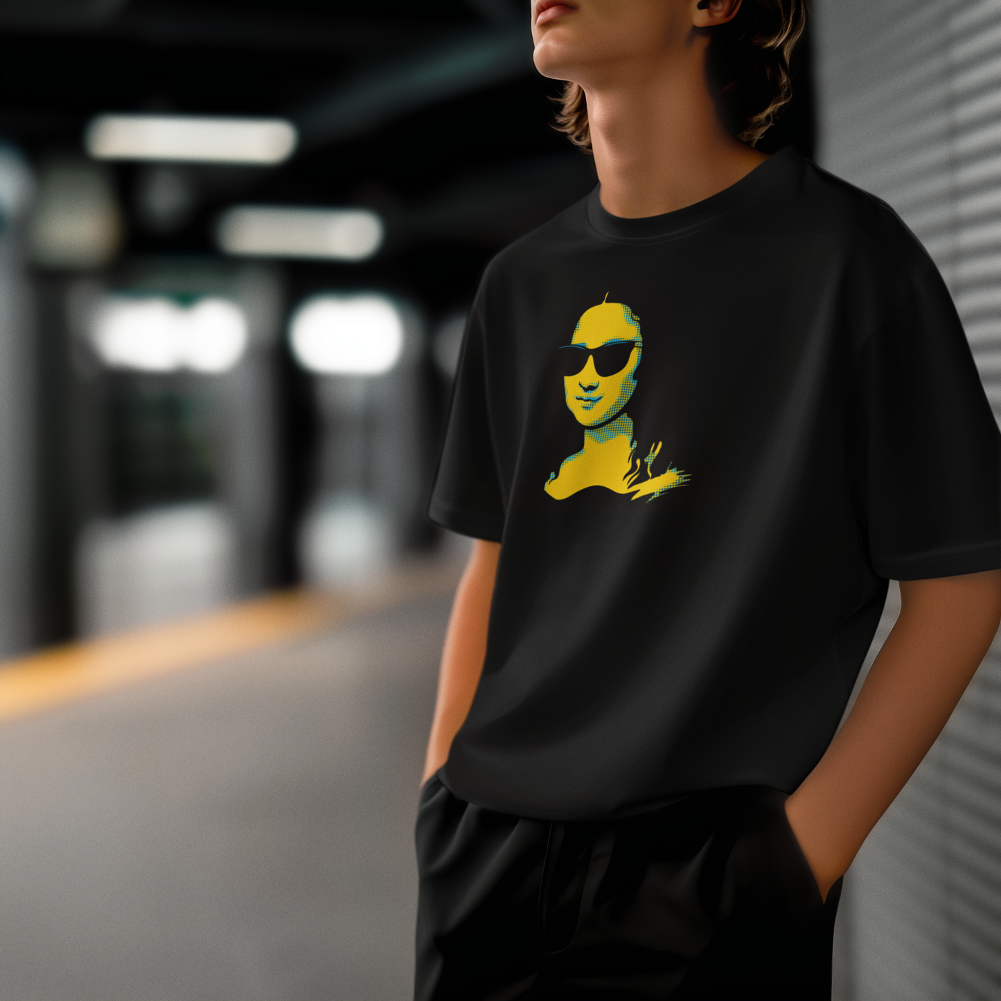 Mona Coolsa | Popart Mona Lisa Oversize Tişört