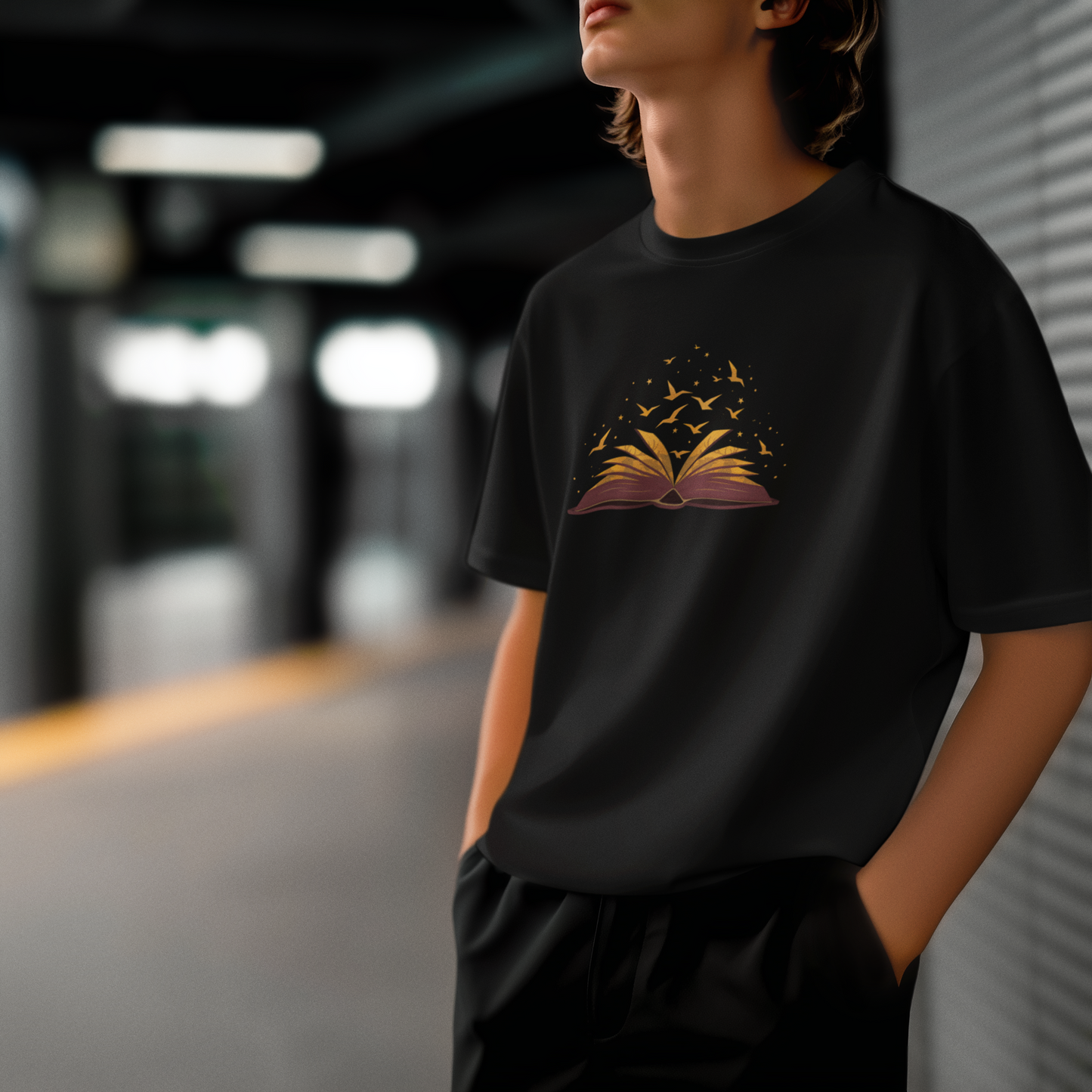 Mystic - Büyülü Kitap Oversize Tişört