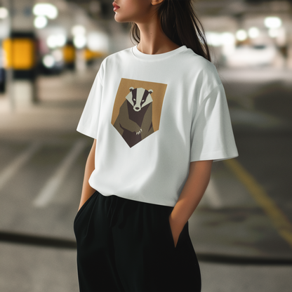 Mystic Badger – Symbol of Loyalty and Power – Unisex Oversize T-Shirt