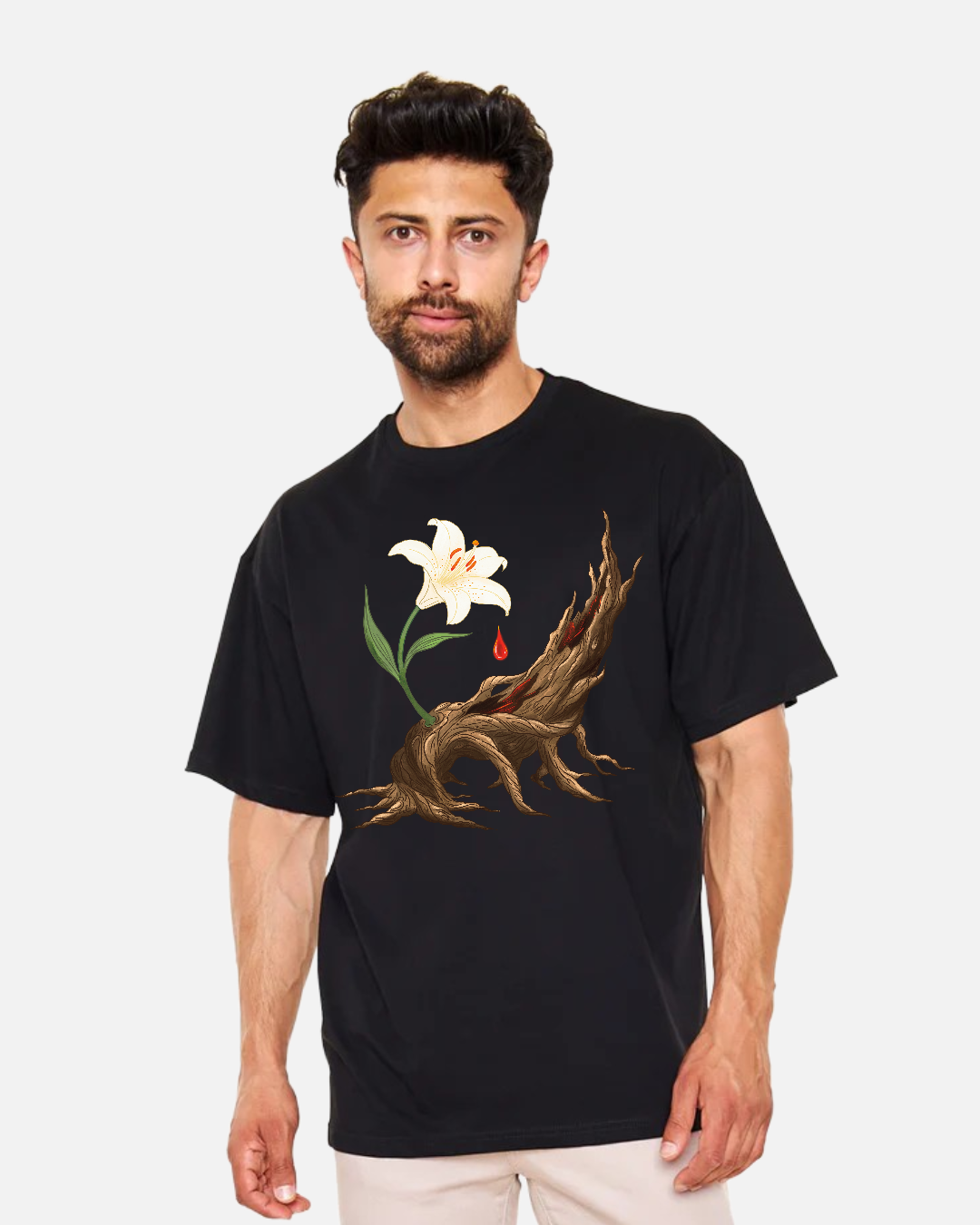 Mystic Lily - Köklerden Doğan Mucize - Oversize Tişört