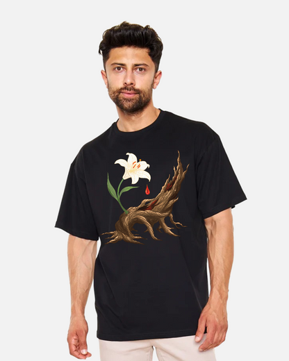 Mystic Lily - Köklerden Doğan Mucize - Oversize Tişört