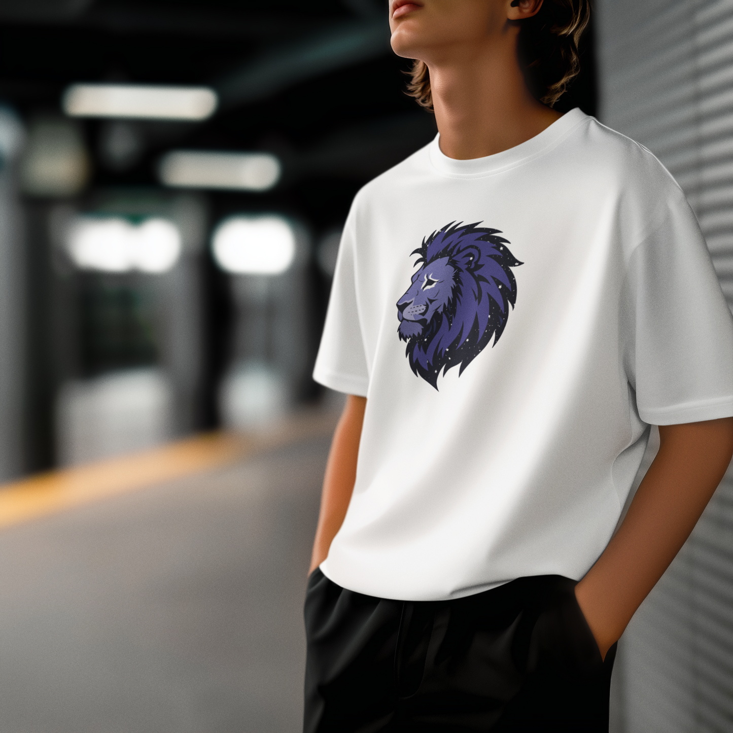 Mystic Lion - Kozmik Aslan Gücü Oversize Tişört
