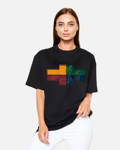 Mystic Unity – Four Spirits Scarf - Oversize T-Shirt