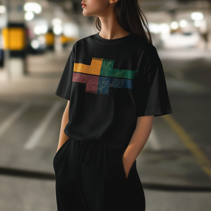 Mystic Unity – Four Spirits Scarf - Oversize T-Shirt
