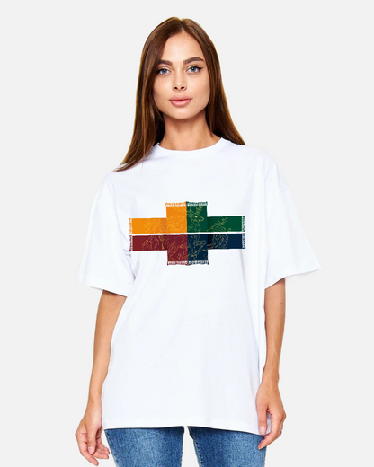 Mystic Unity – Four Spirits Scarf - Oversize T-Shirt