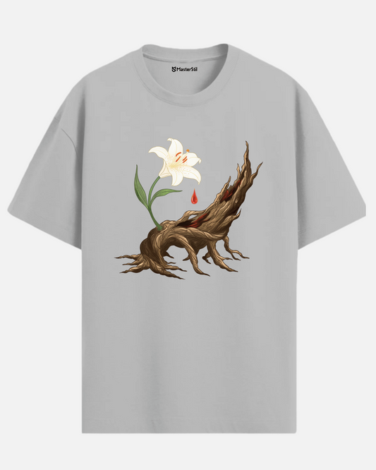 Mystic Lily - Köklerden Doğan Mucize - Oversize Tişört
