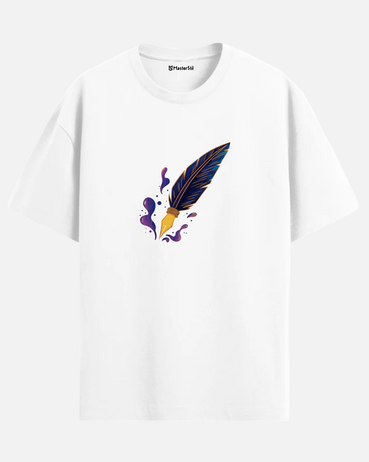 Mystic Quill - Sihirli Tüylü Kalem Oversize Tişört