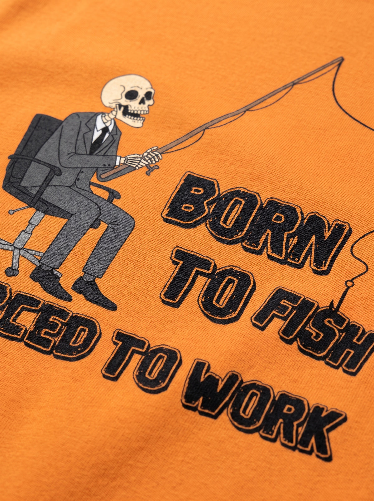 Born To Fish Balıkçı %100 Pamuklu Tasarım T-Shirt