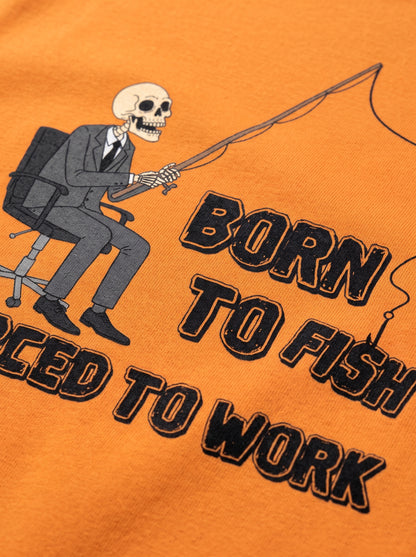 Born To Fish Balıkçı %100 Pamuklu Tasarım T-Shirt