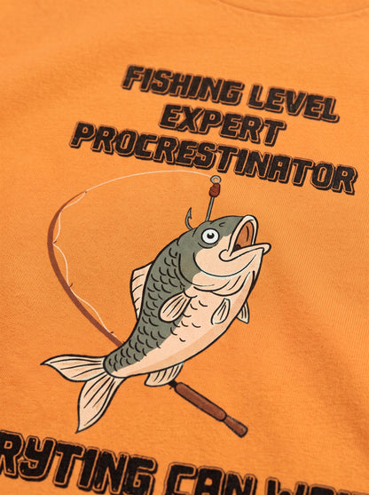 Expert Procrastinator Balıkçı %100 Pamuklu Tasarım T-Shirt
