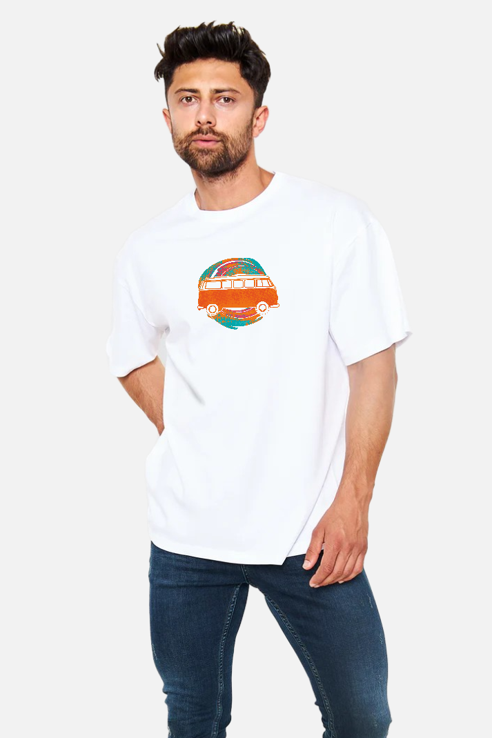 Road Trip Vibes – Retro Van T-Shirt | 90s Inspired Unisex Oversize