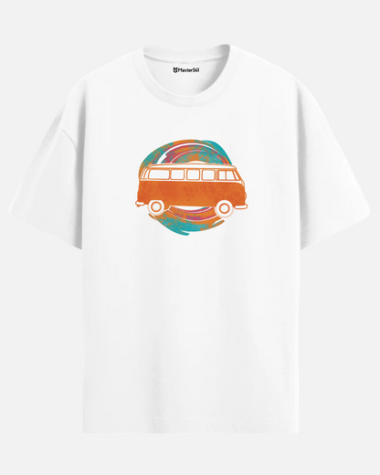 Road Trip Vibes – Retro Van T-Shirt | 90s Inspired Unisex Oversize