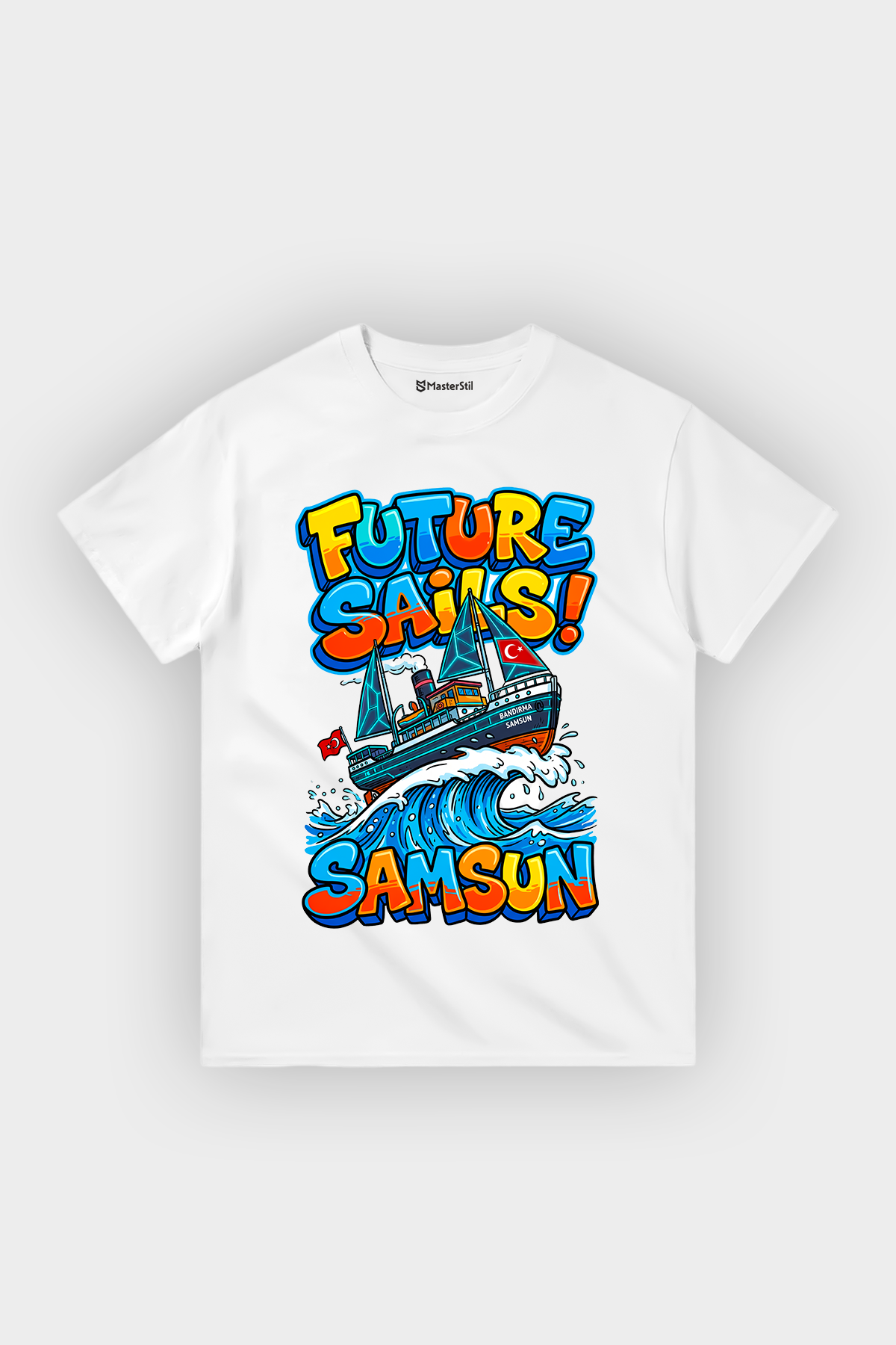 Future Sails Samsun Esprili %100 Pamuklu Tasarım T-Shirt