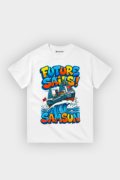 Future Sails Samsun Esprili %100 Pamuklu Tasarım T-Shirt