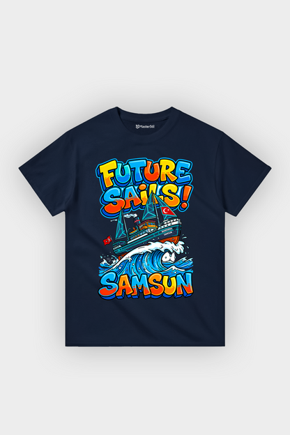 Future Sails Samsun Esprili %100 Pamuklu Tasarım T-Shirt