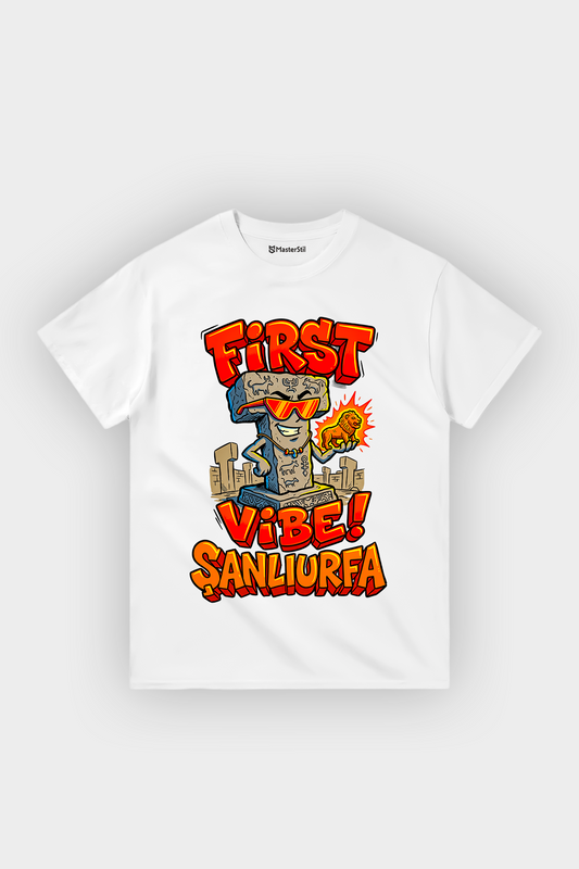 First Vibe Şanlıurfa Esprili %100 Pamuklu Tasarım T-Shirt