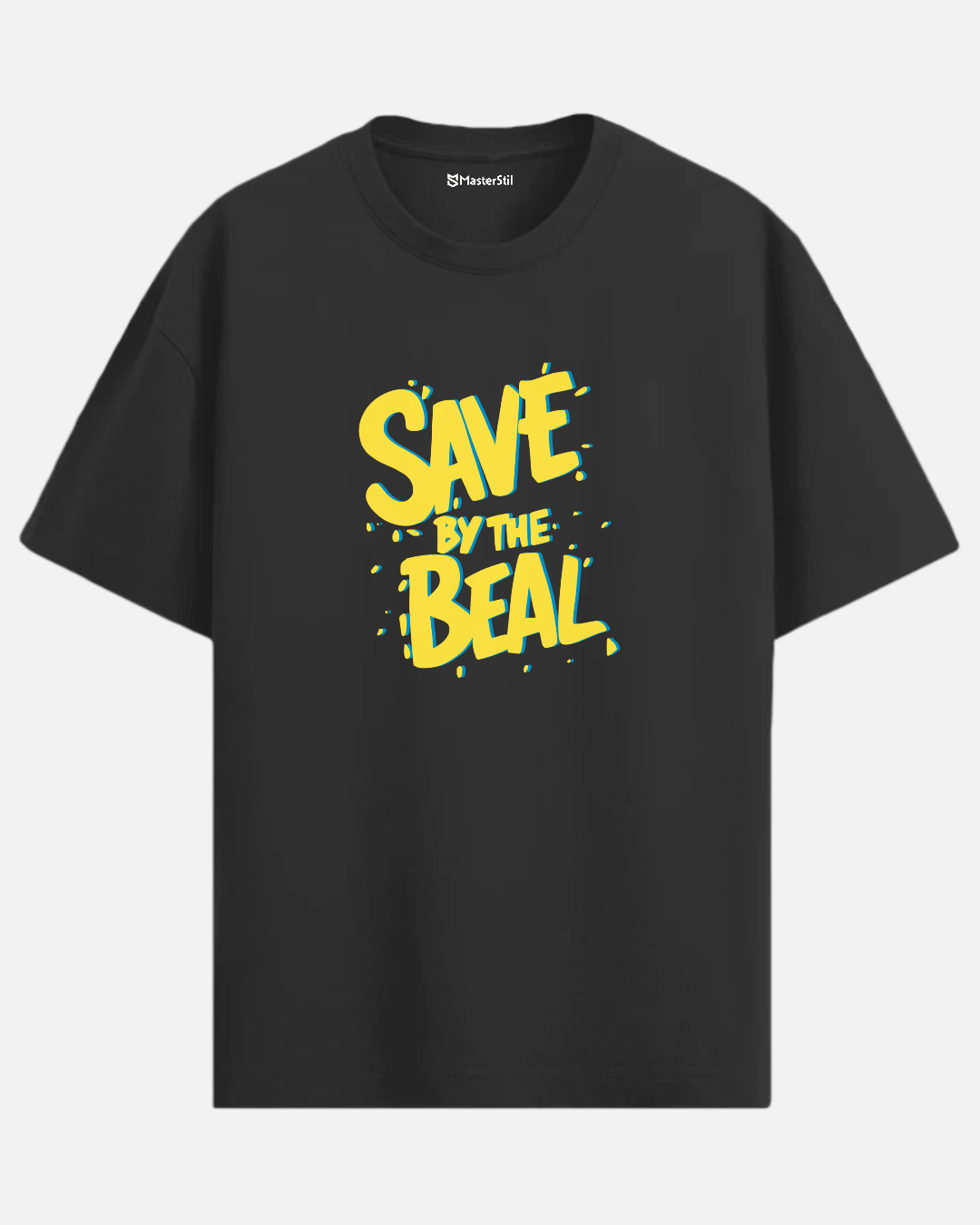 SAVE BY THE BEAL – Retro Neon Text T-Shirt | Unisex | 90s PopArt Oversize Style