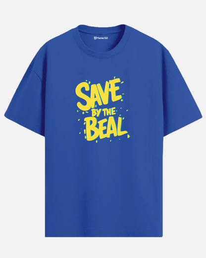 SAVE BY THE BEAL – Retro Neon Text T-Shirt | Unisex | 90s PopArt Oversize Style
