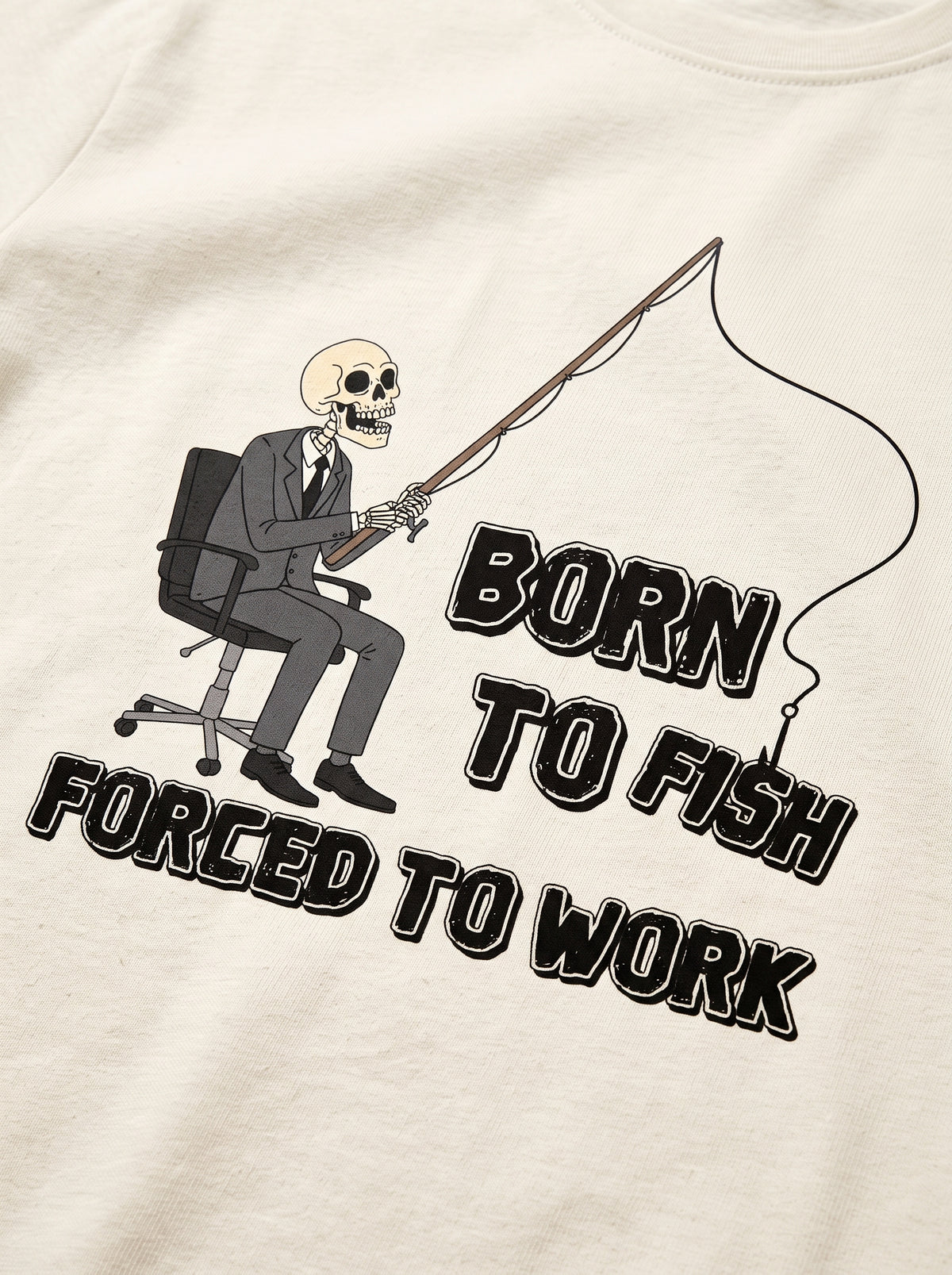 Born To Fish Balıkçı %100 Pamuklu Tasarım T-Shirt
