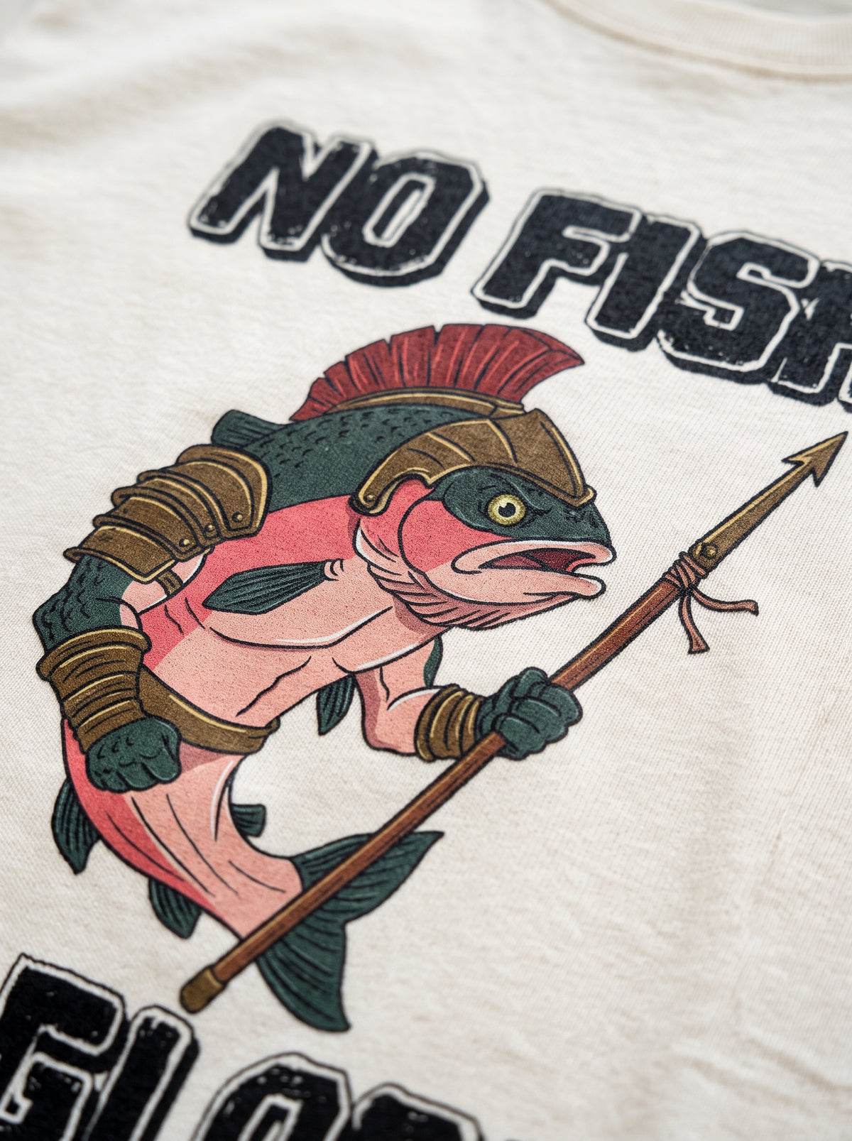 Gladiator Fish Balıkçı %100 Pamuklu Tasarım T-Shirt
