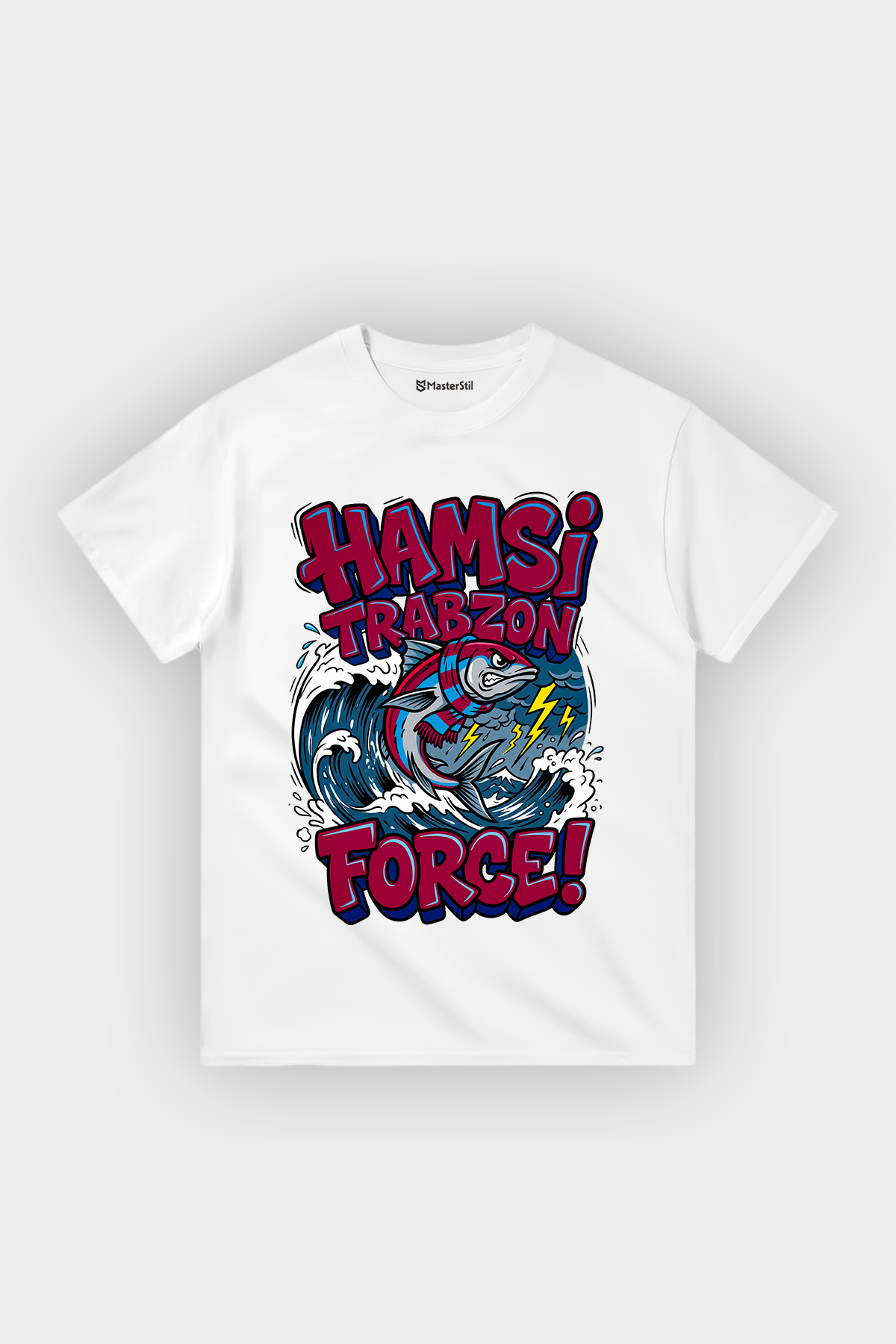Hamsi Force Trabzon Esprili %100 Pamuklu Tasarım T-Shirt