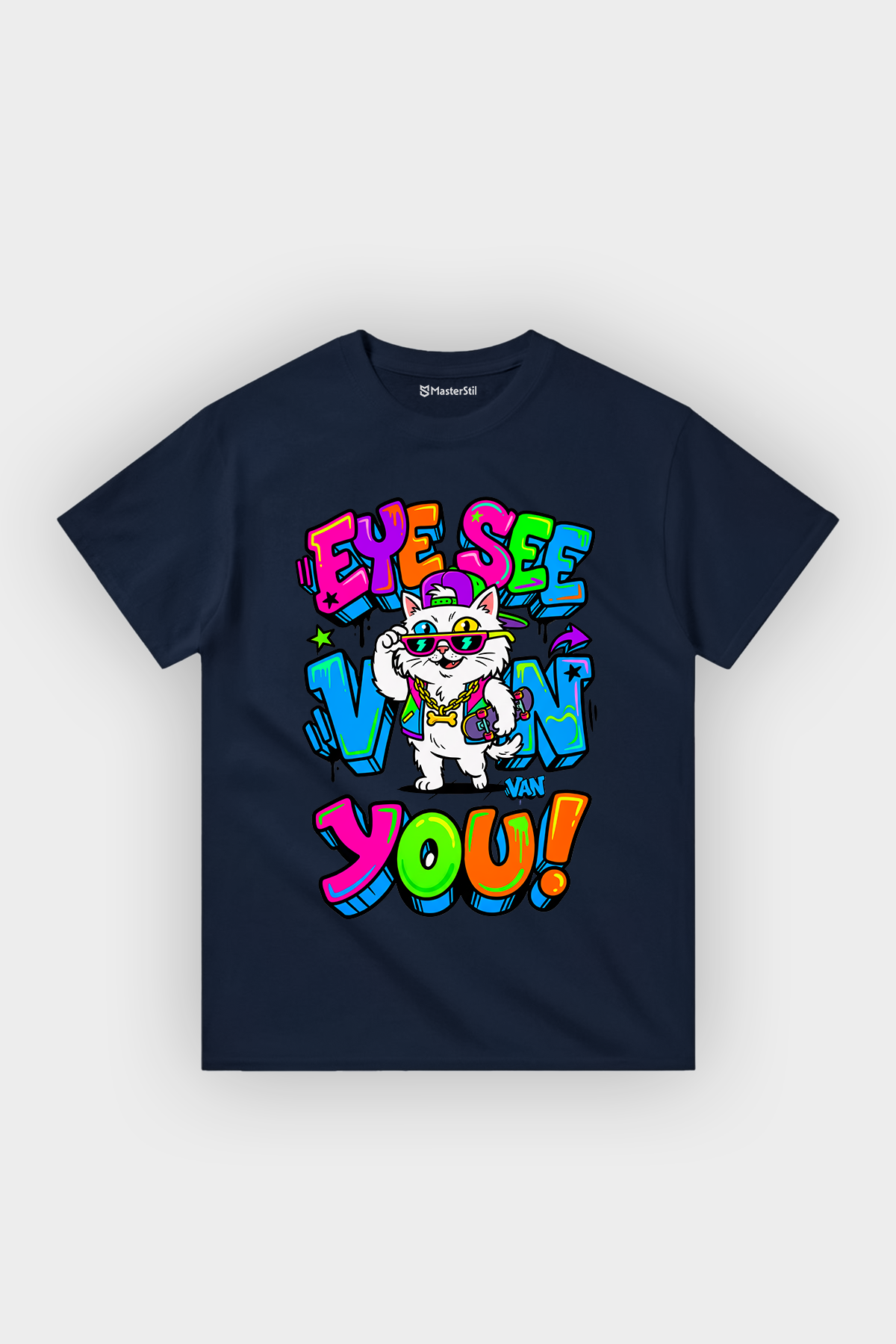 Eye See Van You Esprili %100 Pamuklu Tasarım T-Shirt