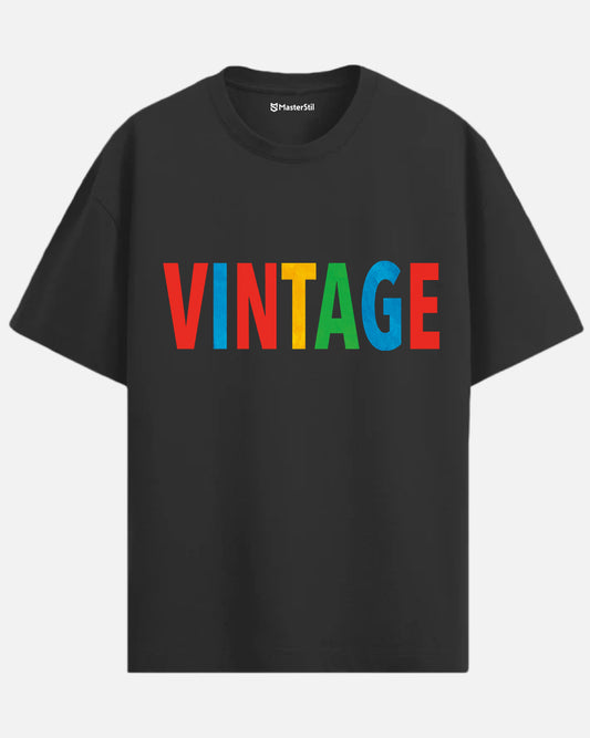 Vintage Spectrum – Colorful Retro Energy Oversized T-Shirt