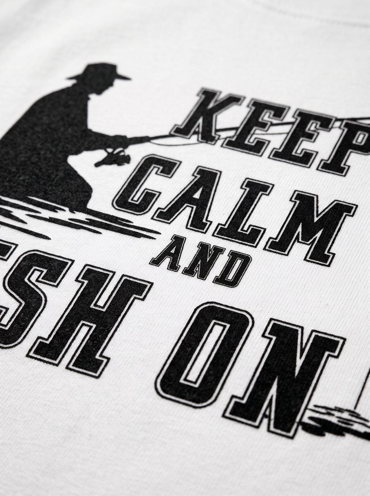 Keep Calm Balıkçı %100 Pamuklu Tasarım T-Shirt