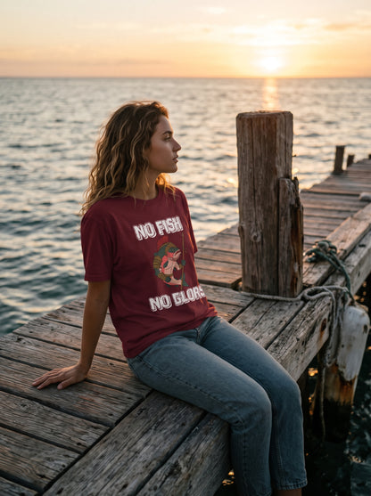 Gladiator Fish Balıkçı %100 Pamuklu Tasarım T-Shirt