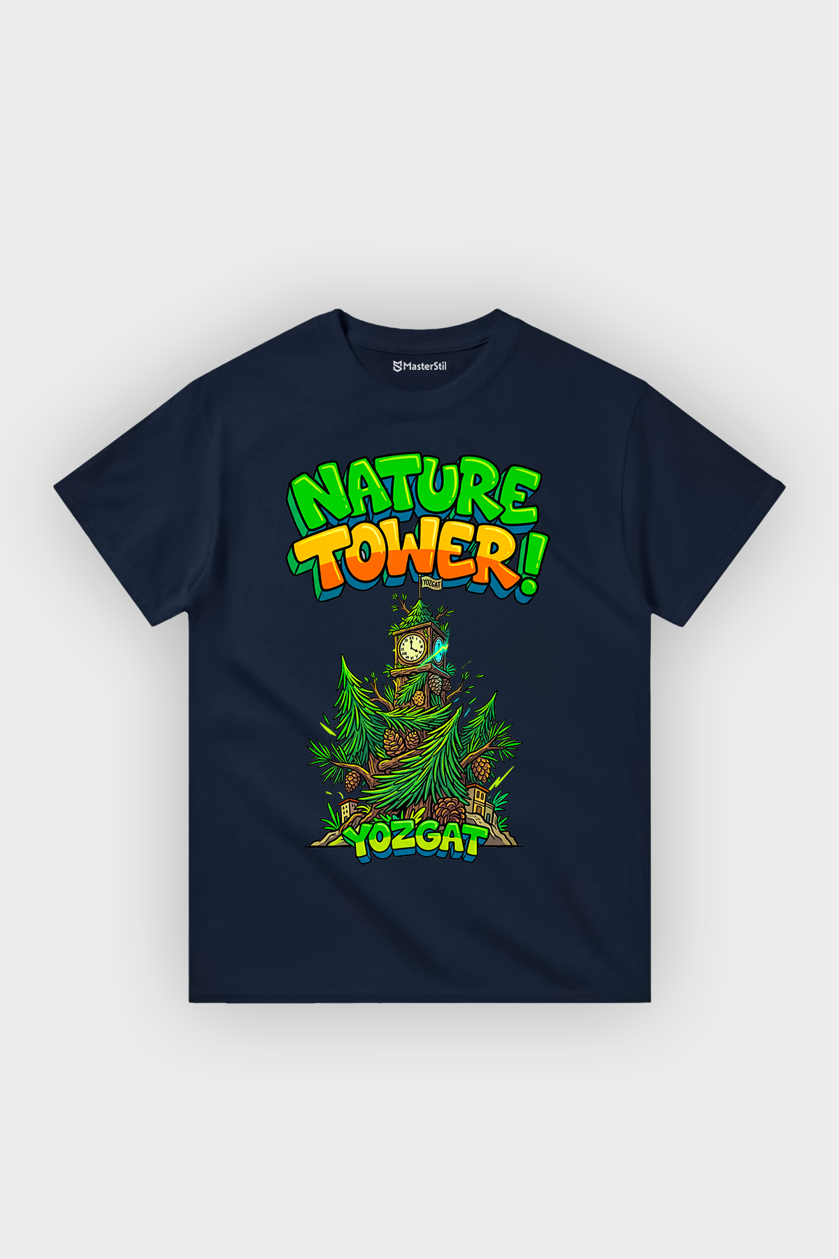 Nature Tower Yozgat Esprili %100 Pamuklu Tasarım T-Shirt