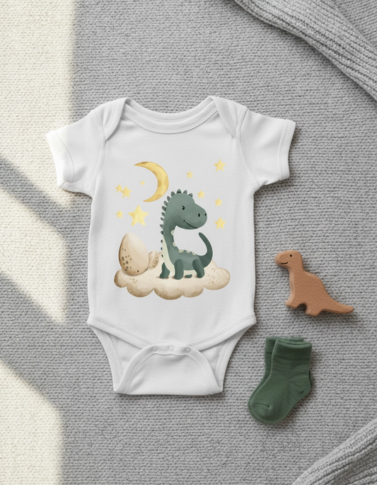 Sevimli Dinozor & Gece Gökyüzü – Bebek Body